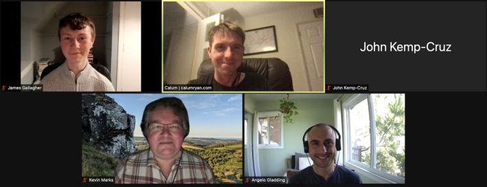 Five attendees on Zoom at HWC Europe/London