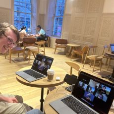 HWC setup in Edinburgh coffee shop