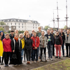 Group photo of IndieWebCamp Amsterdam attendees